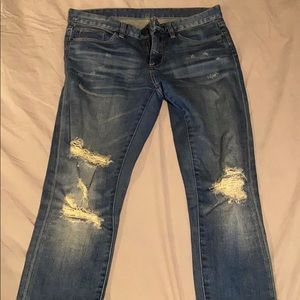 Blank NYC Distressed Boyfriend Jean Stretch